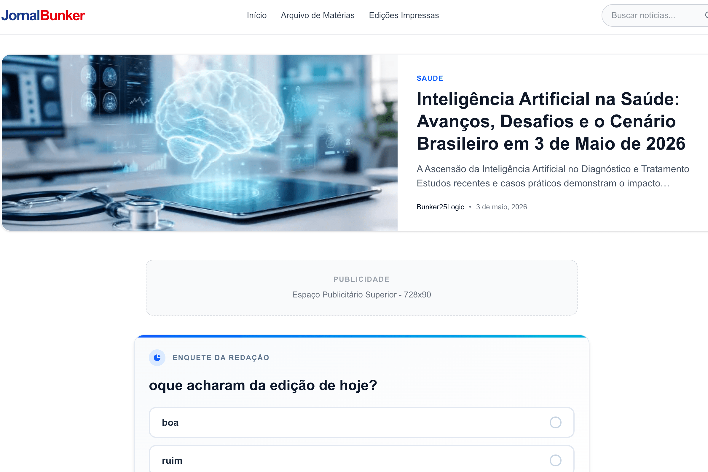 Preview Jornal Bunker 25